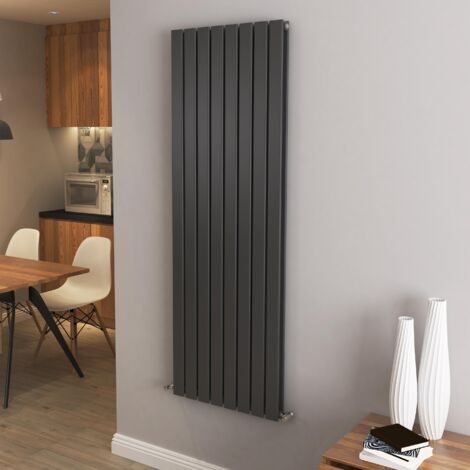 AICA Flat Panel Radiator Designer Central Heating Vertical 1600x544mm Double Anthracite