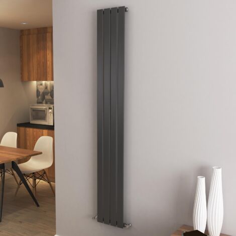 AICA Flat Panel Radiator Designer Central Heating Vertical 1800x272mm Single Anthracite