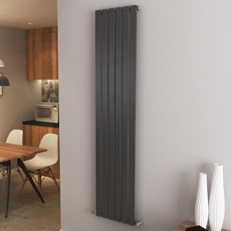 AICA Flat Panel Radiator Designer Central Heating Vertical 1800x408mm Single Anthracite