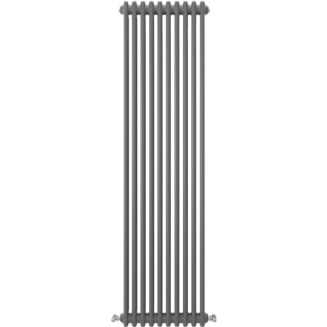 AICA Traditional Radiator Central Heating Cast Iron Style 2 Column Vertical 1800x470mm Anthracite