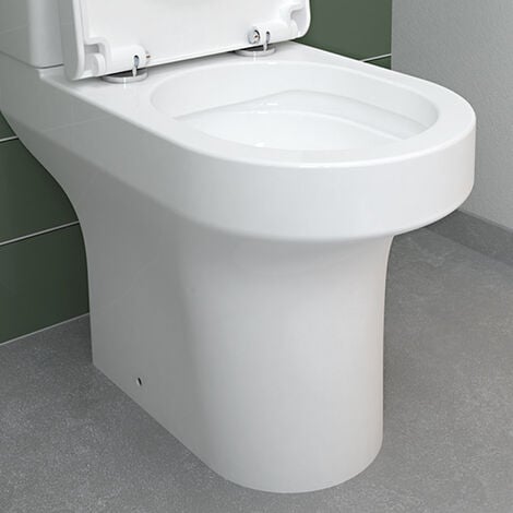 Close Coupled Rimless Toilet Ceramic Pan Cloakroom Soft Close Seat WC Modern White