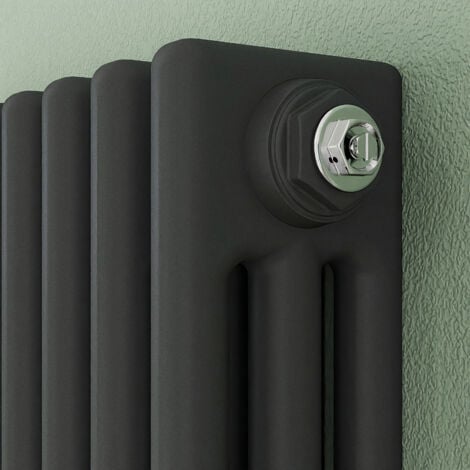 AICA 300x830mm Anthracite Horizontal Designer Radiator Cast Iron 3 Column Heating UK