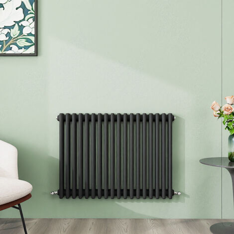 AICA 600x830mm Anthracite Horizontal Traditional Radiator Cast Iron 3 Column Heating UK