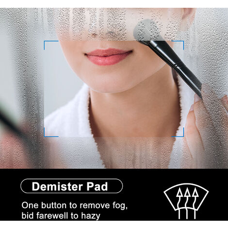 Bathroom Mirror with Lights Anti Fog Touch Sensor Wall Mounted LED Bathroom Mirrors - 700x500mm+Bluetooth+Dimmable+3 Colour