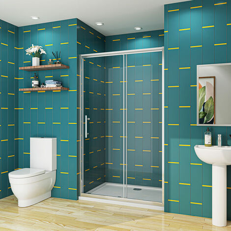 1000x1900mm Bathroom Sliding Shower Door Enclosure Cubicle 8mm NANO Glass