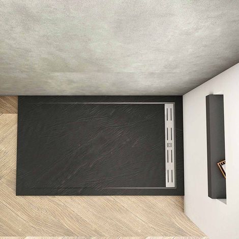 900x700mm Waste&Drain Trap Luxury Shower Stone Tray Rectangle +Free