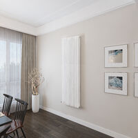 AICA 1800x560mm 3 Column Vertical White Radiator Central Heating Cast Iron Style