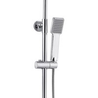 AICA Thermostatic Exposed Shower Mixer Bathroom Twin Head Large Square Bar Set Chrome