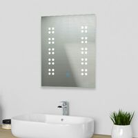 Illuminated Bathroom Wall Mirrors with LED Lights,Portrait or Landscape,Touch Sensor-390x500