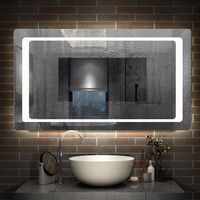 1200x700 LED Bathroom Mirror with Demister Pad Single Touch Sensor Wall Mounted IP44 Large
