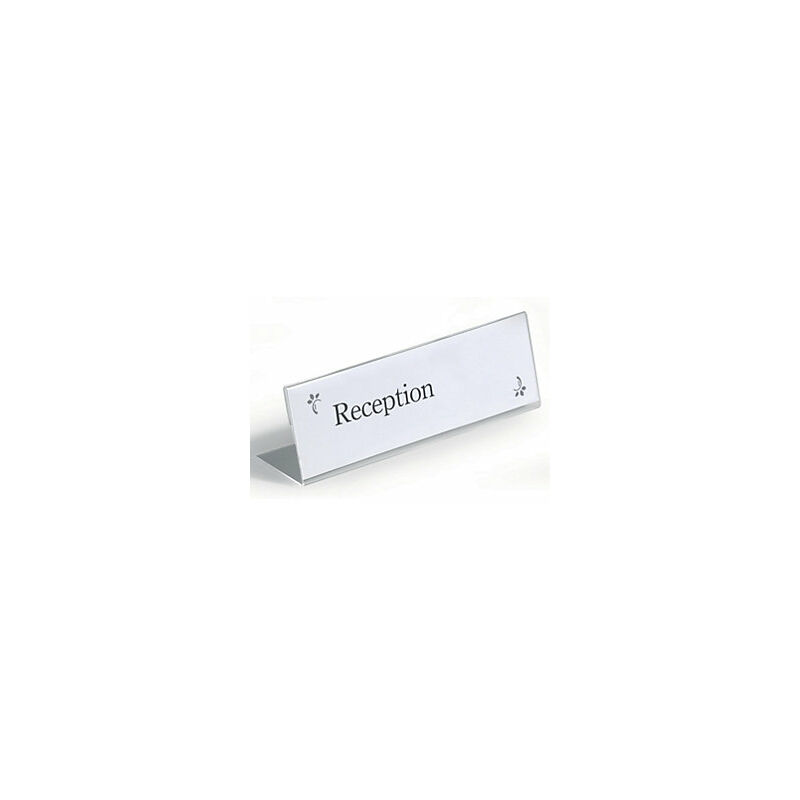 Portanombres acrílico de sobremesa forma de L H x A 61 x 210
