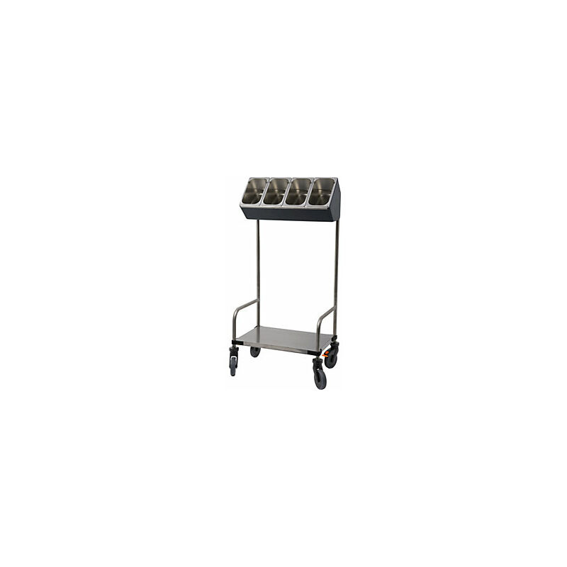 kaiserkraft  119192  Carro de acero inoxidable para bandejas y