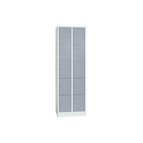 Armario de 5 compartimentos Dresden  2 secciones  gris