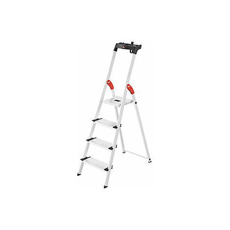 Escalera de tijera de peldaños planos de aluminio ComfortLine L80