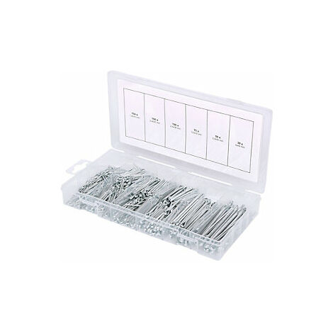 Surtido de chavetas 555 piezas 1,6 x 25,4 - 4 x 63,5 mm