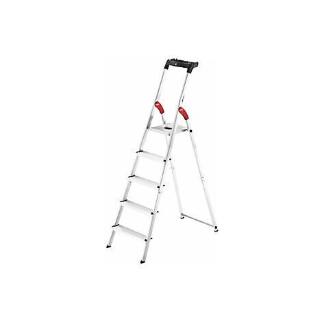 Escalera de tijera de peldaños planos de aluminio StandardLine (1/5)