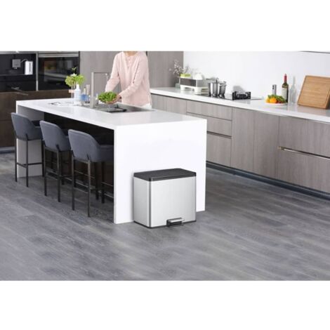 Cubo de basura con pedal Recycler acero 27 l colector