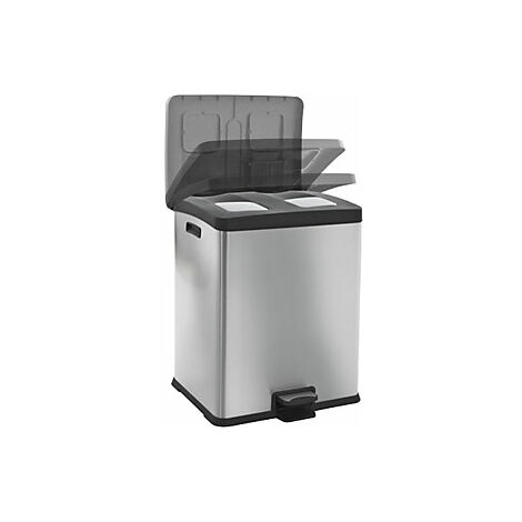 EKO Cubo de basura con pedal Rejoice 2x30 L Plateado mate (1/5)