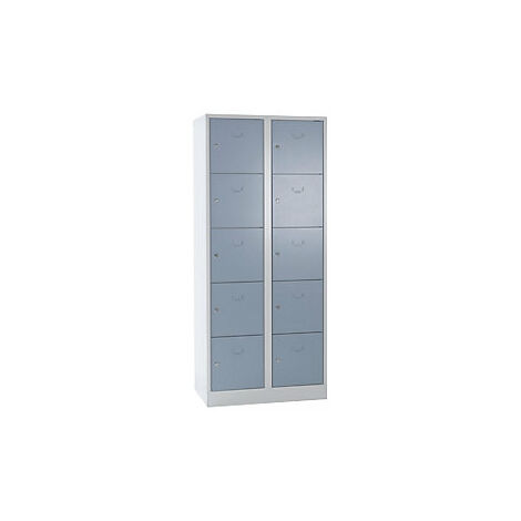 Armario de 5 compartimentos Dresden  2 secciones  gris
