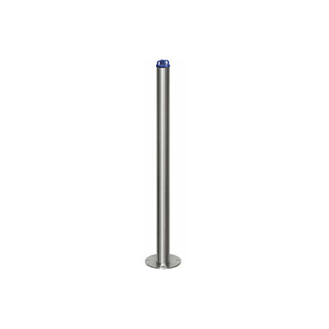 Poste barrera de acero inoxidable  con cabezal de cadena  para