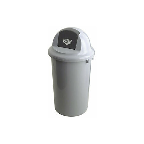 Colector de residuos con tapa de cierre automático gris