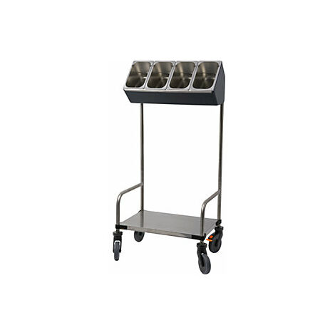 kaiserkraft  119192  Carro de acero inoxidable para bandejas y