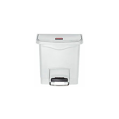 Cubo de basura de pedal Slim Jim 15 litros blanco Rubbermaid