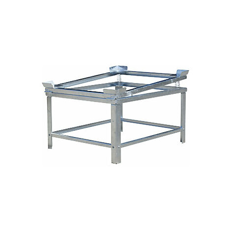 Vaciador de residuos de IBC con bastidor base galvanizado en (1/3)