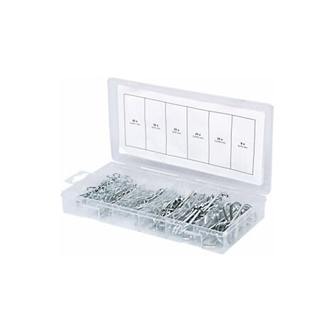 Surtido de chavetas de resorte 150 piezas 1,8 x 33 - 3,9 x 75