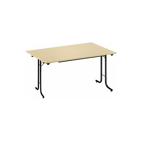 Mesa plegable con bordes redondeados armazón de tubo redondo (1/4)