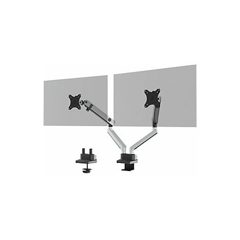 Soporte para monitor SELECT PLUS  para 2 monitores  plateado (1/5)