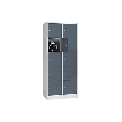 Armario de 5 compartimentos Dresden  2 secciones  gris