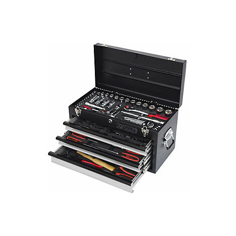 KS TOOLS 1/4"+1/2" CHROMEplus Juego de herramientas universales de 99 piezas GEAR - 918.0100 (1/4)