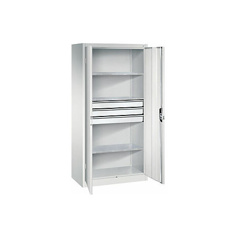 C+P  688012  Armario de taller con puertas batientes y cajones