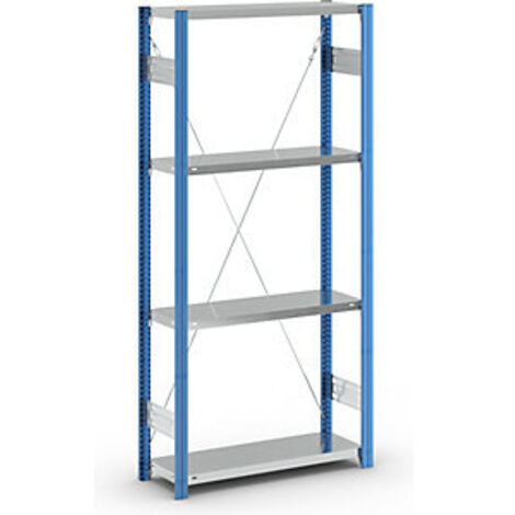 Estantería ensamblable con balda azul / galvanizada altura de (1/3)