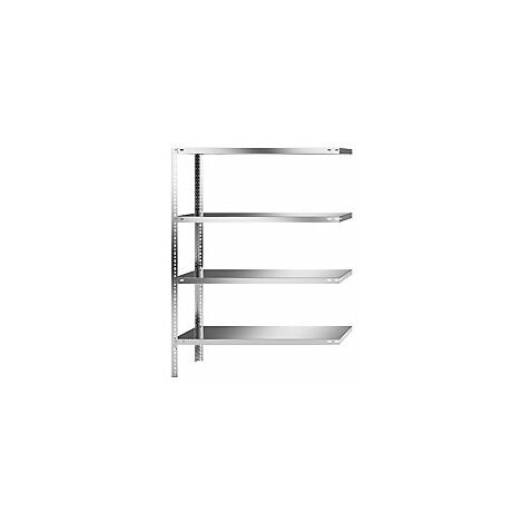 Edelstahlregal  Regalhöhe 1500 mm  Anbauregal  Breite x Tiefe (1/3)
