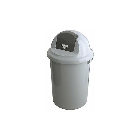 Colector de residuos con tapa de cierre automático gris