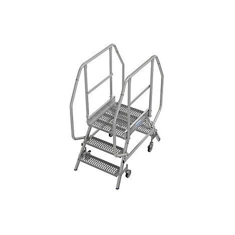 Escalera de plataforma antideslizante R13  con ascenso por ambos