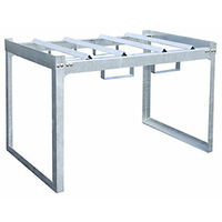 Fass- und Kleingebinderegal BxTxH 1310 x 800 x 780 mm für 2 x