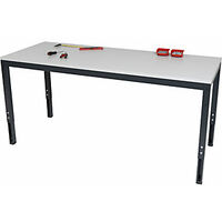 Mesa de trabajo de altura regulable tubo cuadrado de 45 x 45 mm