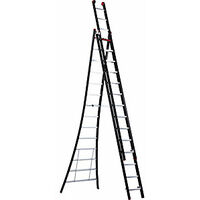 Escalera multiusos NEVADA de 3 tramos en negro 3 x 14