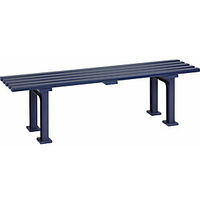 Banco sin respaldo con 5 listones longitud 1500 mm azul