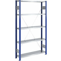 Lager-Steckregal Regalständer blau Boden verzinkt HxB 2000