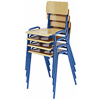 Silla apilable madera contrachapada de haya UE 4 unid