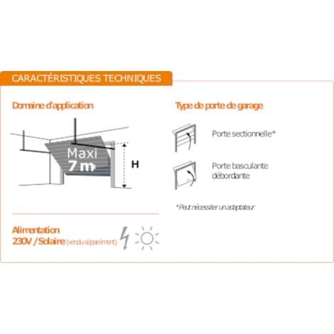 Motorisation pour porte de garage SOMFY GDK 700 - 2 Télécommandes Keypop 2401487 