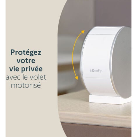 SOMFY 2401507 - Indoor Camera - Caméra de surveillance intérieure - Volet Motorisé - Détecteur de Mouvement & vision nocturne - Haut-Parleur & Microphone