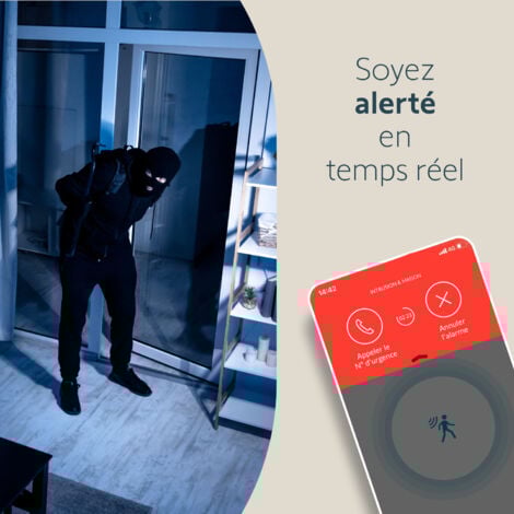 SOMFY 2401507 - Indoor Camera - Caméra de surveillance intérieure - Volet Motorisé - Détecteur de Mouvement & vision nocturne - Haut-Parleur & Microphone