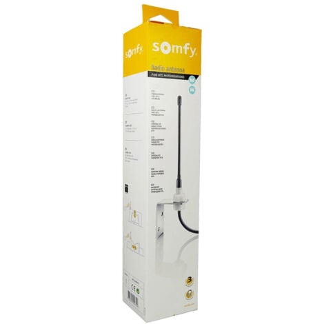 SOMFY 2400472 - Antenne pour moteur de portail et/ou porte de garage RTS/RTR - Améliore la portée radio des télécommandes
