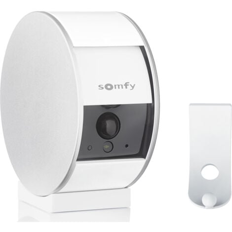 SOMFY 1875251 - Indoor Camera - Caméra de surveillance intérieure avec support mural - Volet motorisé - Détecteur de mouvement & vision nocturne - Haut-Parleur & microphone