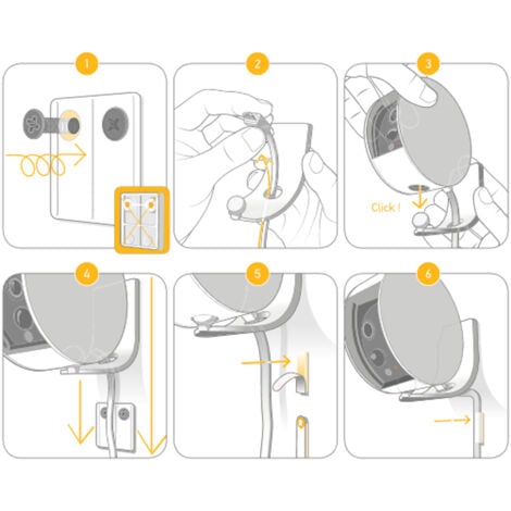 SOMFY 1875251 - Indoor Camera - Caméra de surveillance intérieure avec support mural - Volet motorisé - Détecteur de mouvement & vision nocturne - Haut-Parleur & microphone